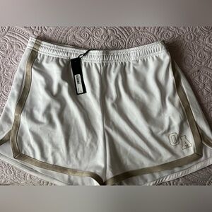 NWT white Oner Active varsity shorts size medium